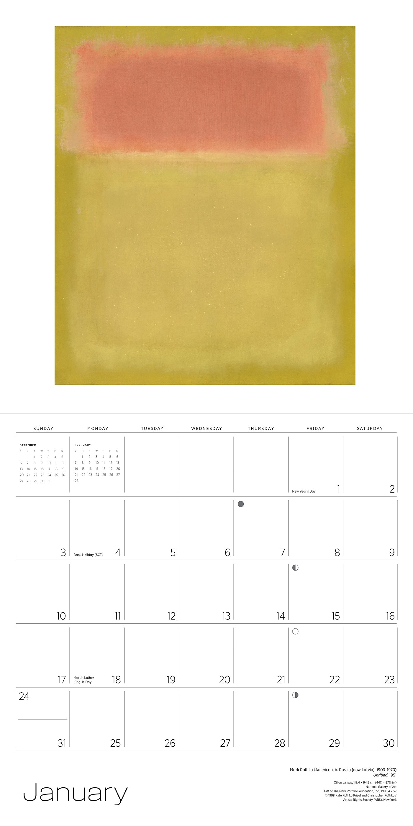 2027 Rothko - Square Wall Calendar