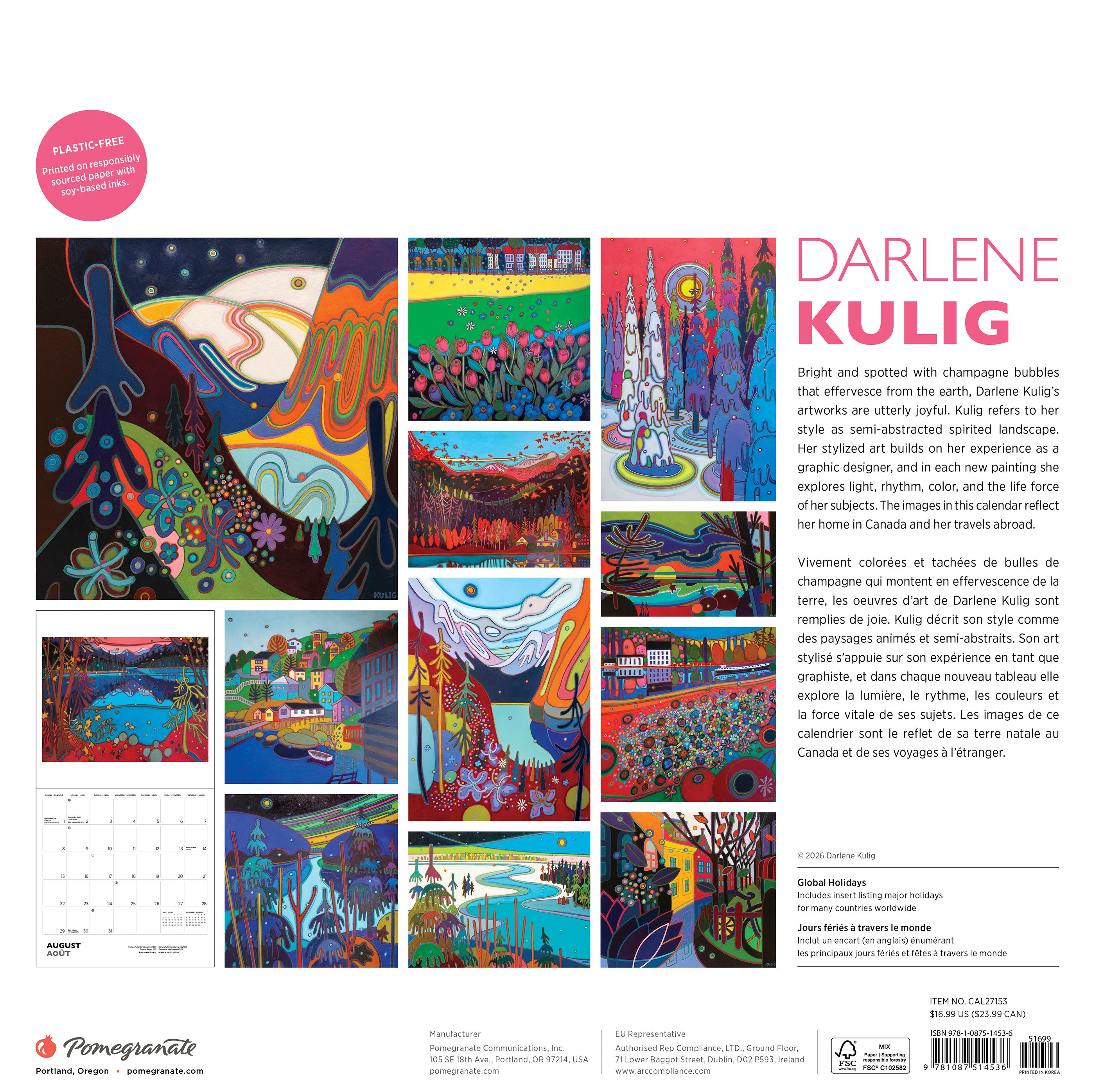 2027 Darlene Kulig - Square Wall Calendar