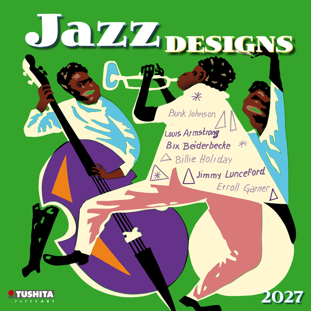 2027 Jazz Designs - Square Wall Calendar