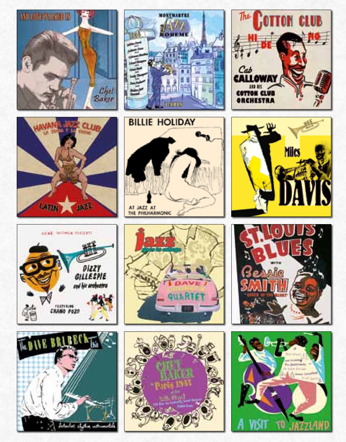 2027 Jazz Designs - Square Wall Calendar