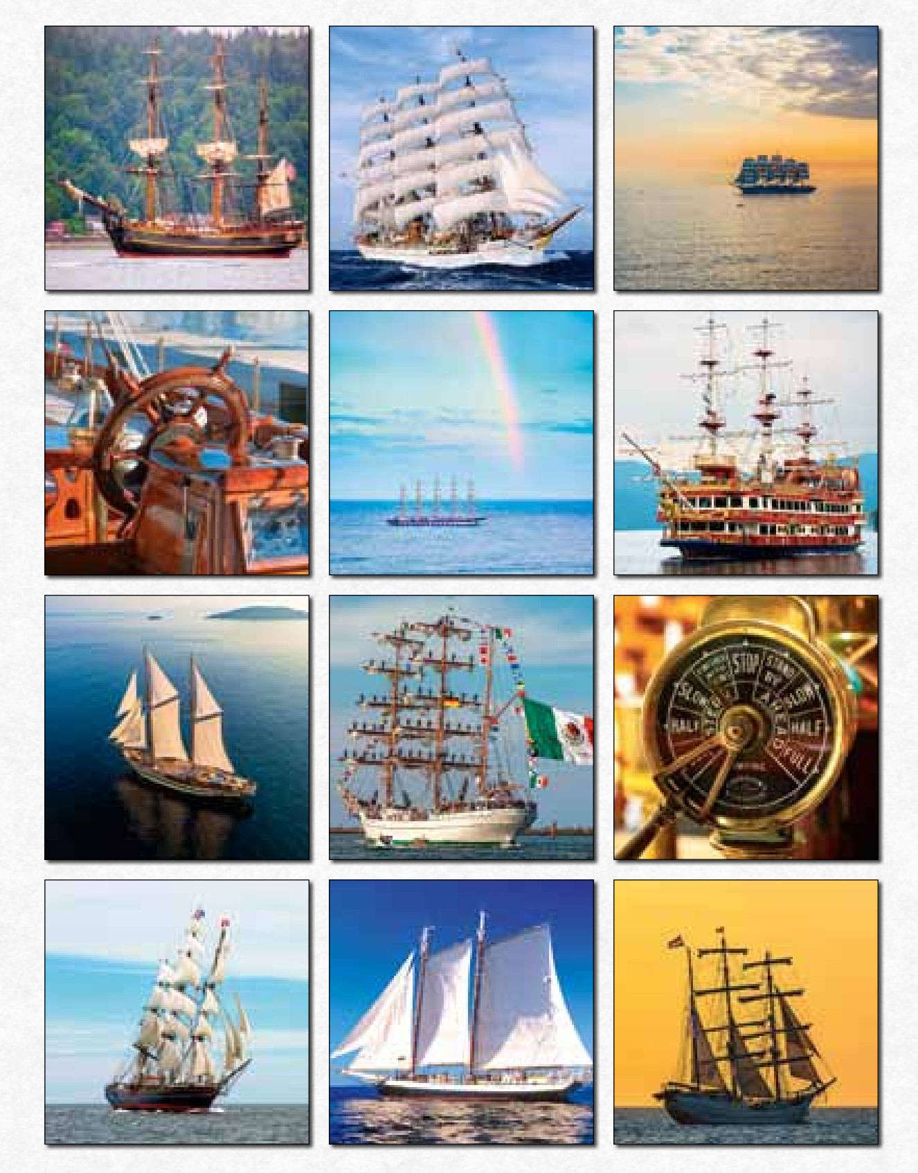 2027 Sailing Tall Boats - Square Wall Calendar