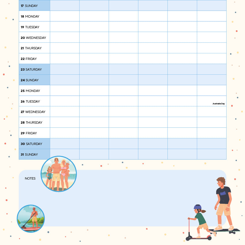 2027 Family Planner - Square Wall Calendar