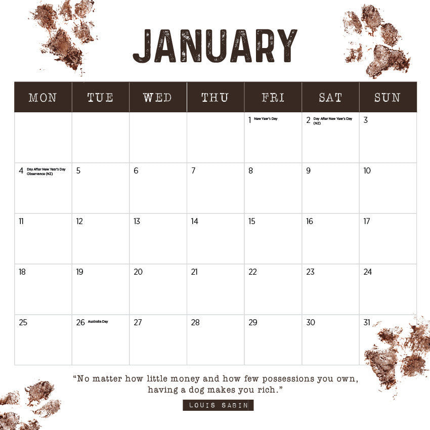 2027 Farm Dogs  - Square Wall Calendar