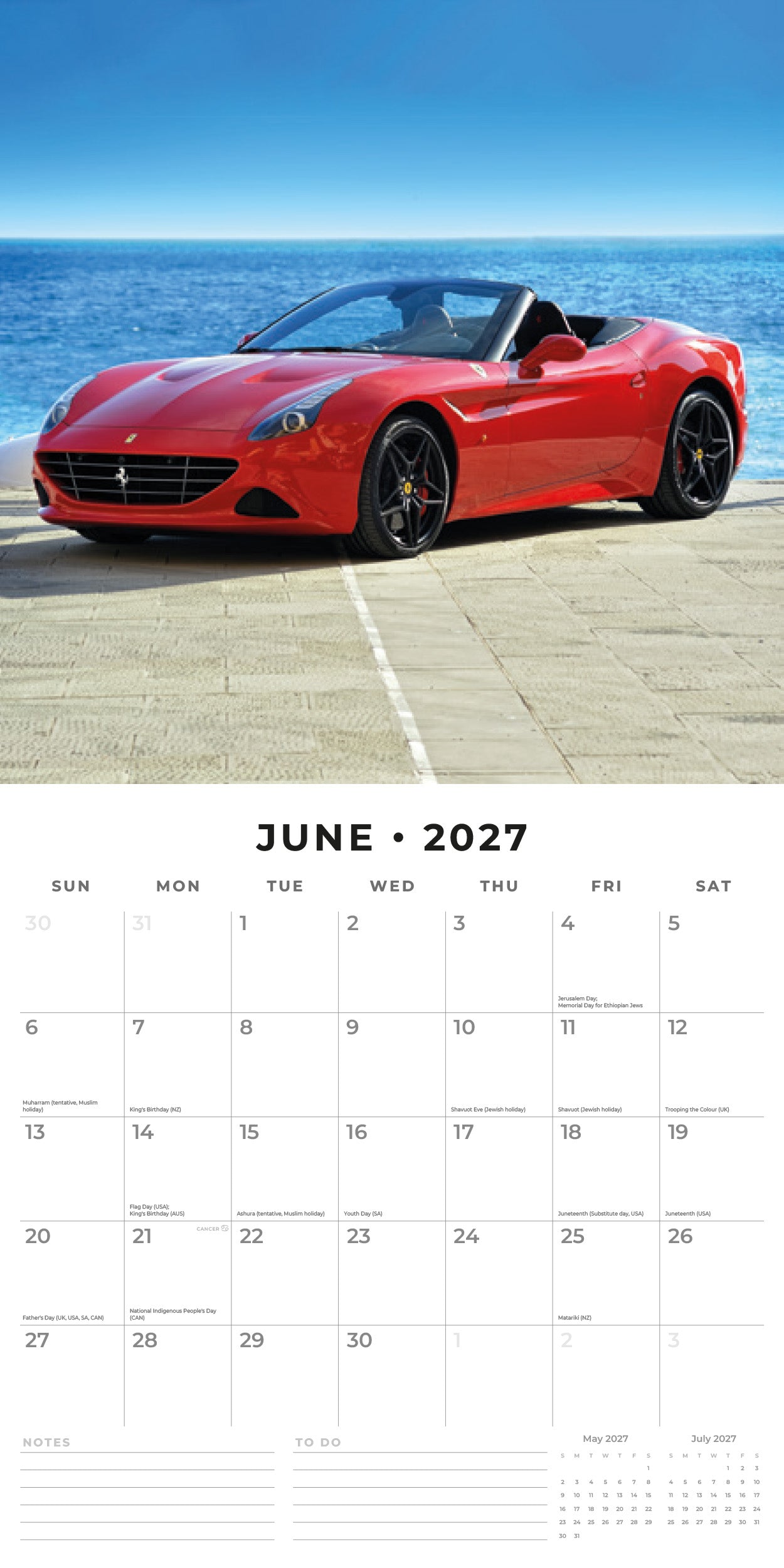 2027 Ferrari - Square Wall Calendar