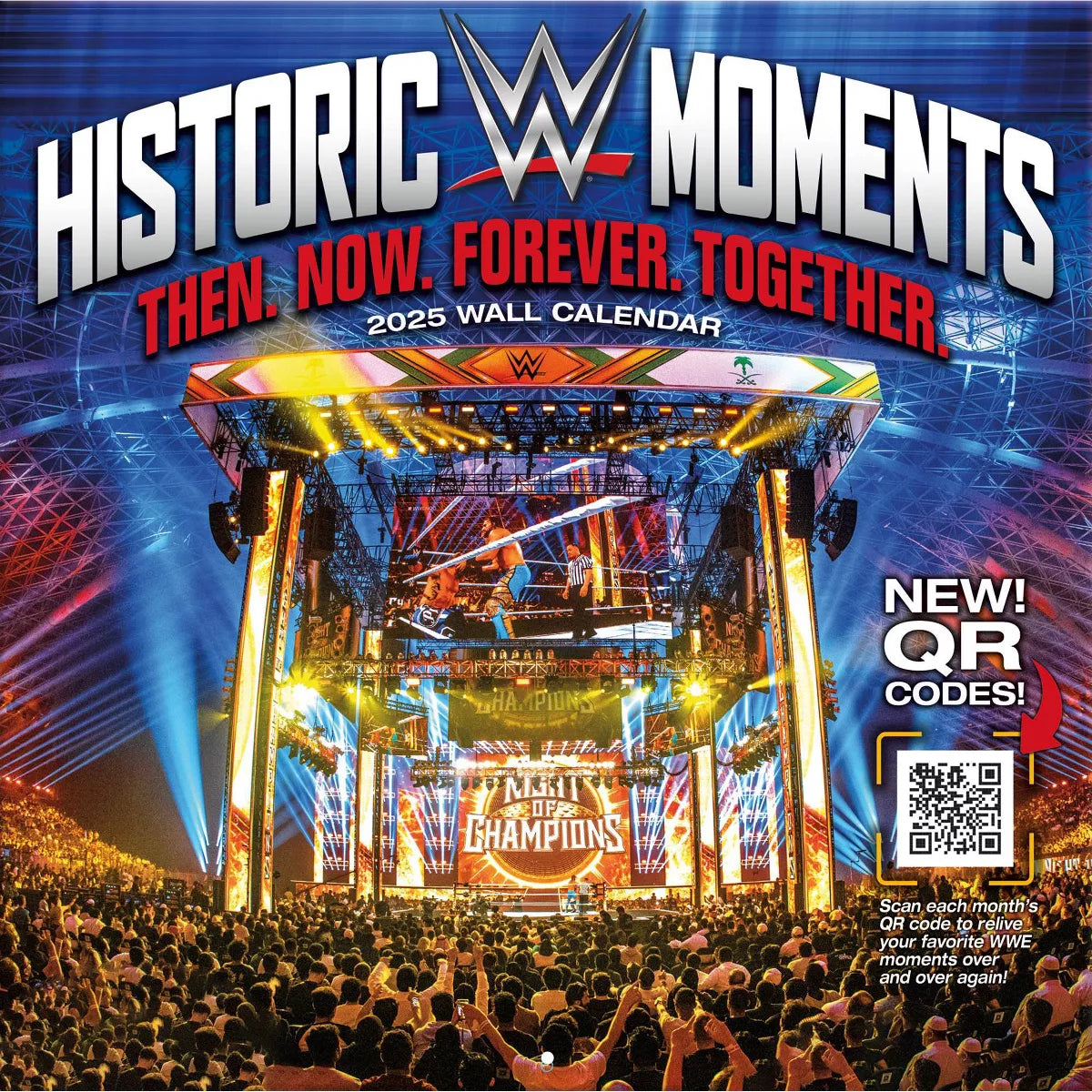 2025 Historic WWE Moments - Square Wall Calendar