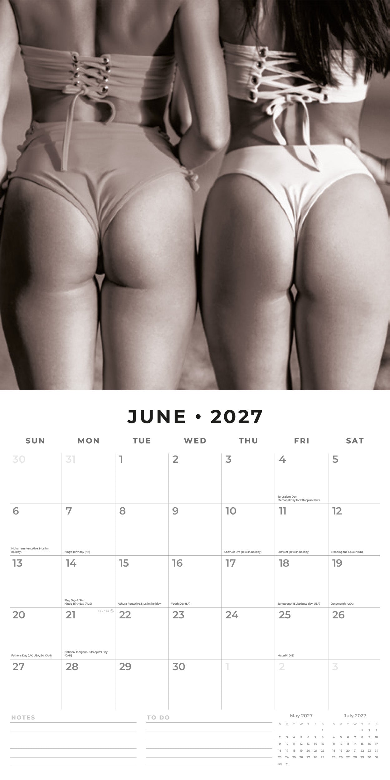 2027 Girls - Square Wall Calendar