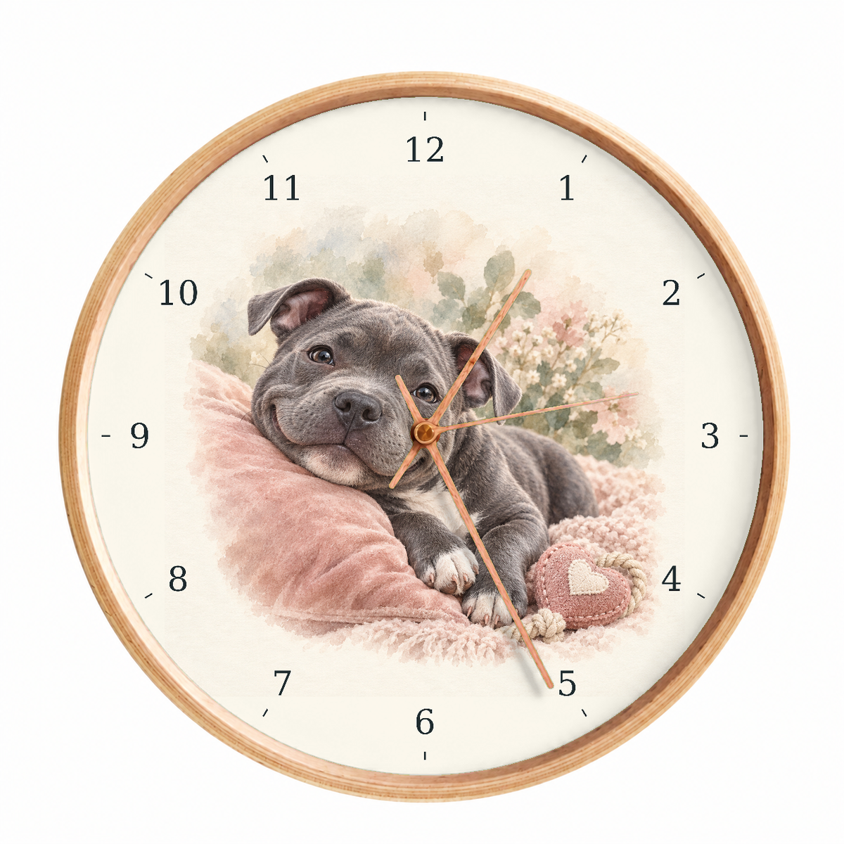 IMAGE_01_Front_-_Cosy_Staffy_Puppy_Wall_Clock_30cm_Wooden_Frame_-_WC-D039_-_649310203871.png