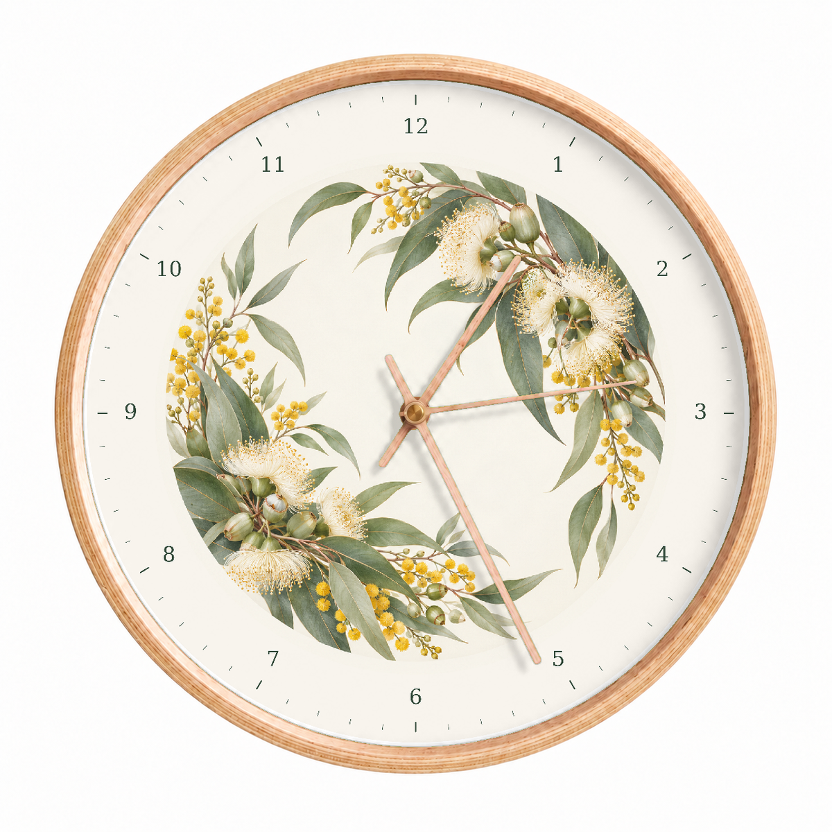 IMAGE_01_Front_-_Eucalyptus_Wattle_Wall_Clock_30cm_Wooden_Frame_-_WC-U024_-_649310203727.png