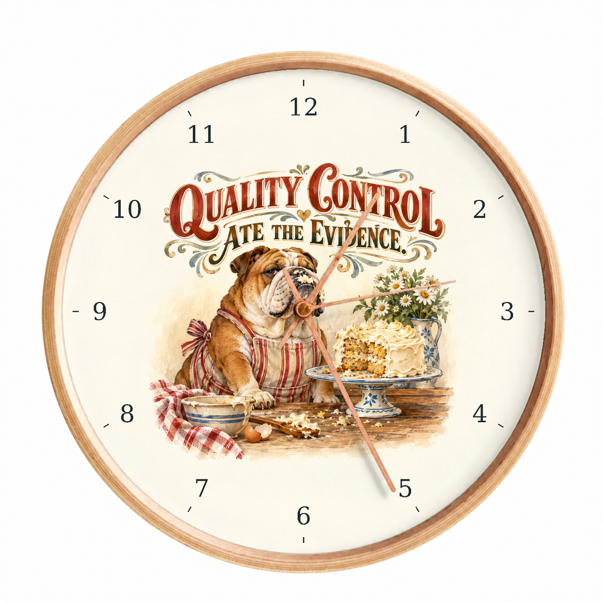 IMAGE_01_Front_-_Funny_Bulldog_Cake_Wall_Clock_30cm_Wooden_Frame_-_WC-H087_-_649310204359.png