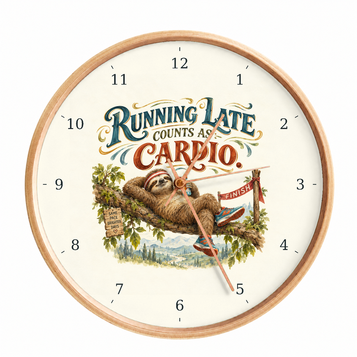 IMAGE_01_Front_-_Funny_Hammock_Sloth_Wall_Clock_30cm_Wooden_Frame_-_WC-H059_-_649310204076.png