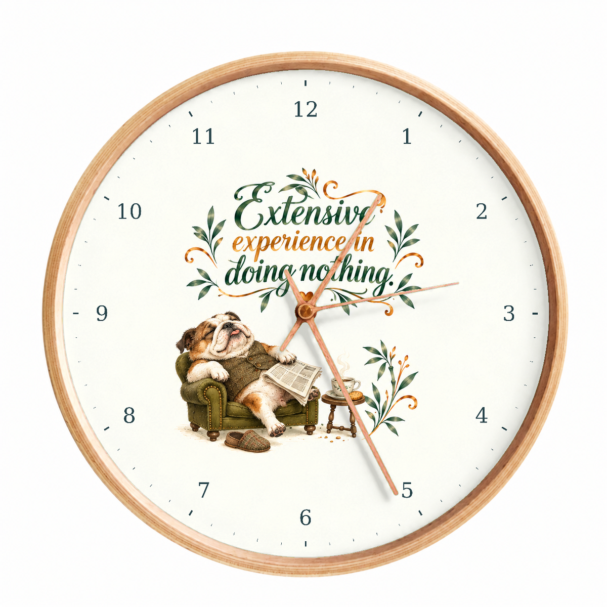 IMAGE_01_Front_-_Funny_Napping_Bulldog_Wall_Clock_30cm_Wooden_Frame_-_WC-H080_-_649310204281.png