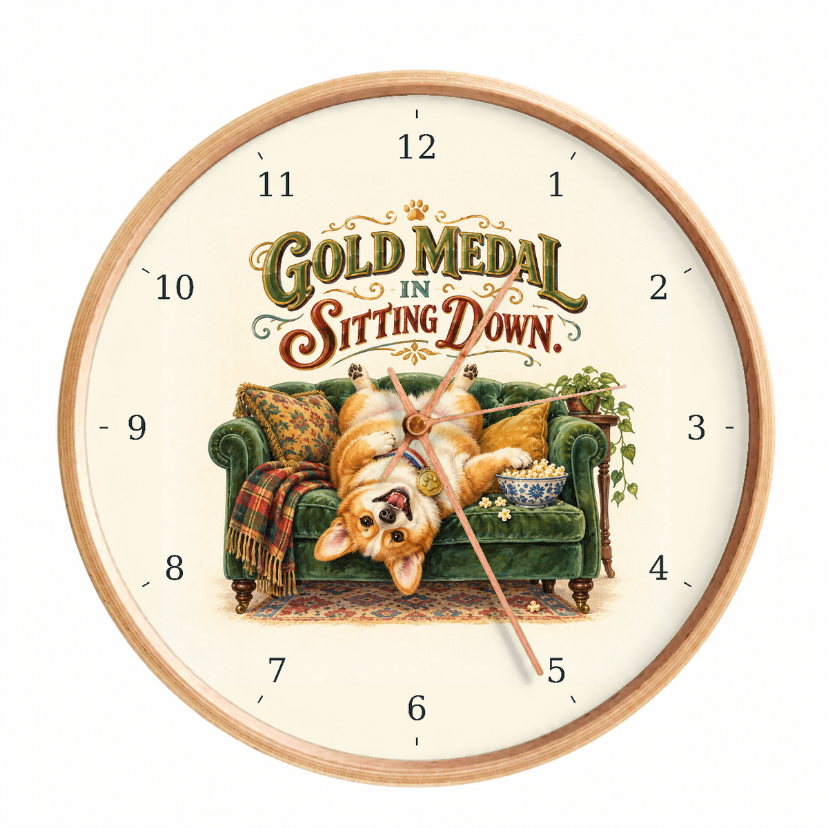 IMAGE_01_Front_-_Funny_Upside_Down_Corgi_Wall_Clock_30cm_Wooden_Frame_-_WC-H077_-_649310204250.png