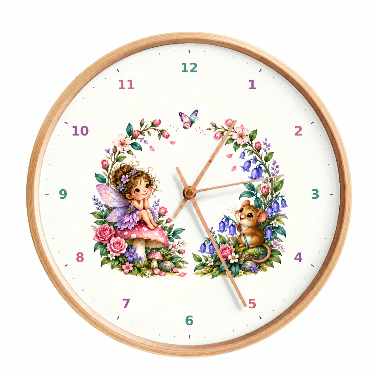 IMAGE_01_Front_-_Kids_Flower_Fairy_Wall_Clock_30cm_Wooden_Frame_-_WC-K090_-_649310204380.png