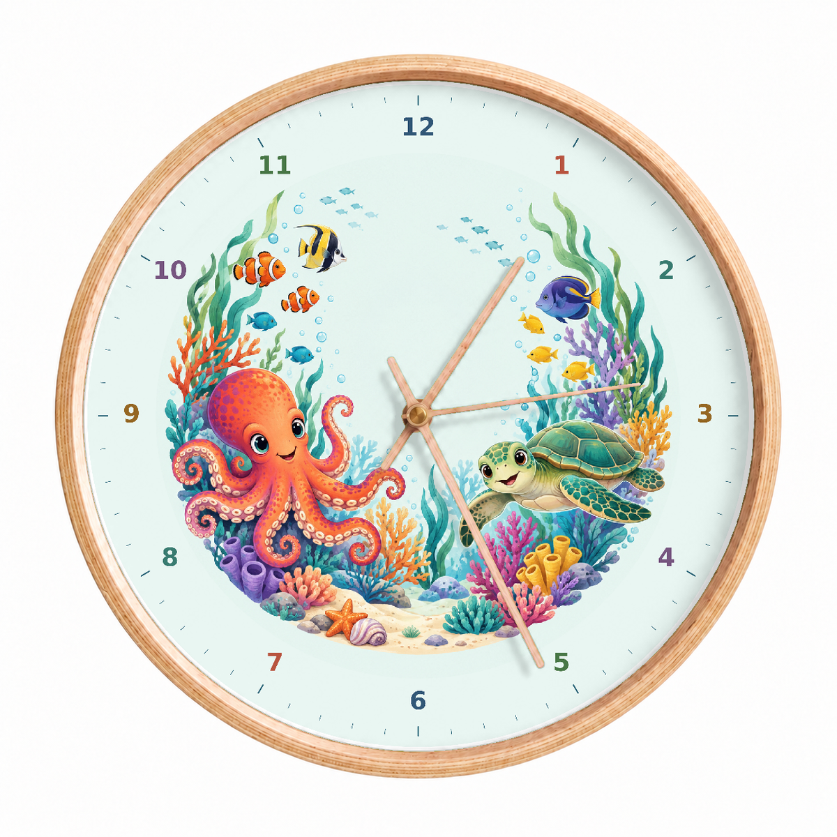 IMAGE_01_Front_-_Kids_Undersea_Friends_Wall_Clock_30cm_Wooden_Frame_-_WC-K120_-_649310204687.png
