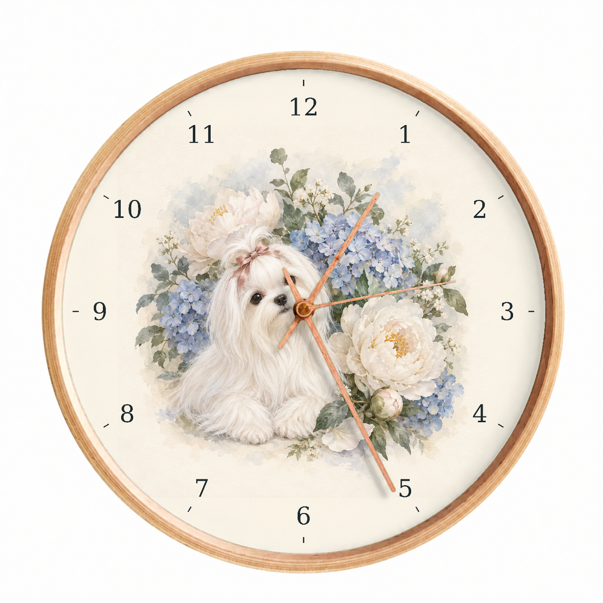 IMAGE_01_Front_-_Maltese_Flower_Garden_Wall_Clock_30cm_Wooden_Frame_-_WC-D050_-_649310203987.png