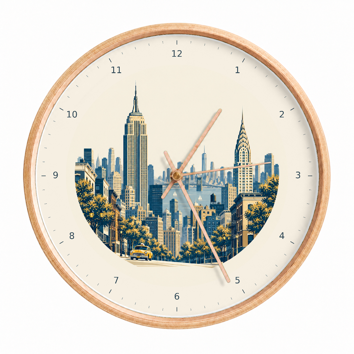 IMAGE_01_Front_-_New_York_Skyline_Wall_Clock_30cm_Wooden_Frame_-_WC-T122_-_649310204700.png