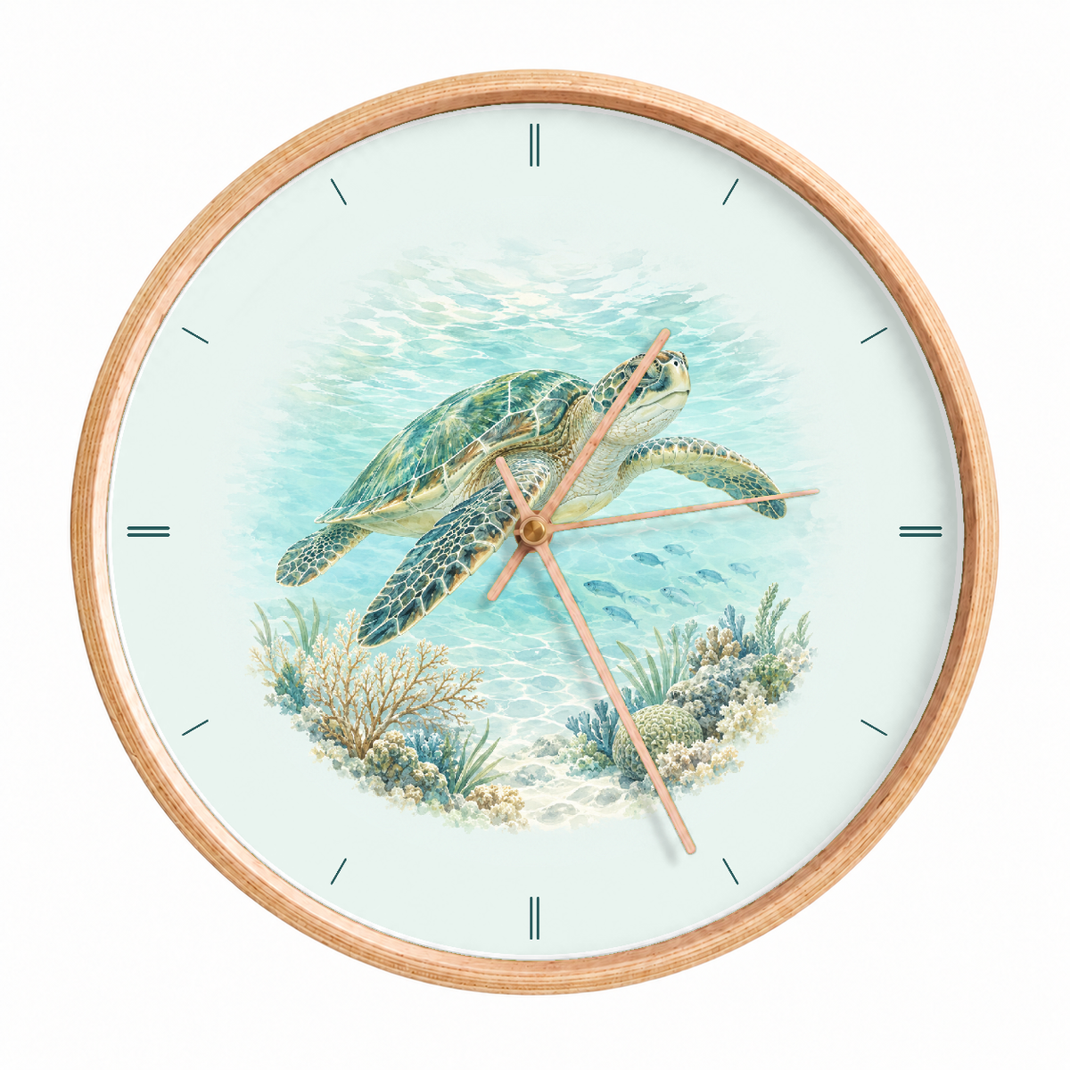 IMAGE_01_Front_-_Sea_Turtle_Wall_Clock_30cm_Wooden_Frame_-_WC-A004_-_649310203529.png