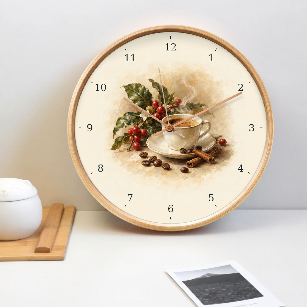 IMAGE_02_Tabletop_-_Coffee_Botanical_Wall_Clock_30cm_Wooden_Frame_-_WC-F014_-_649310203628.png