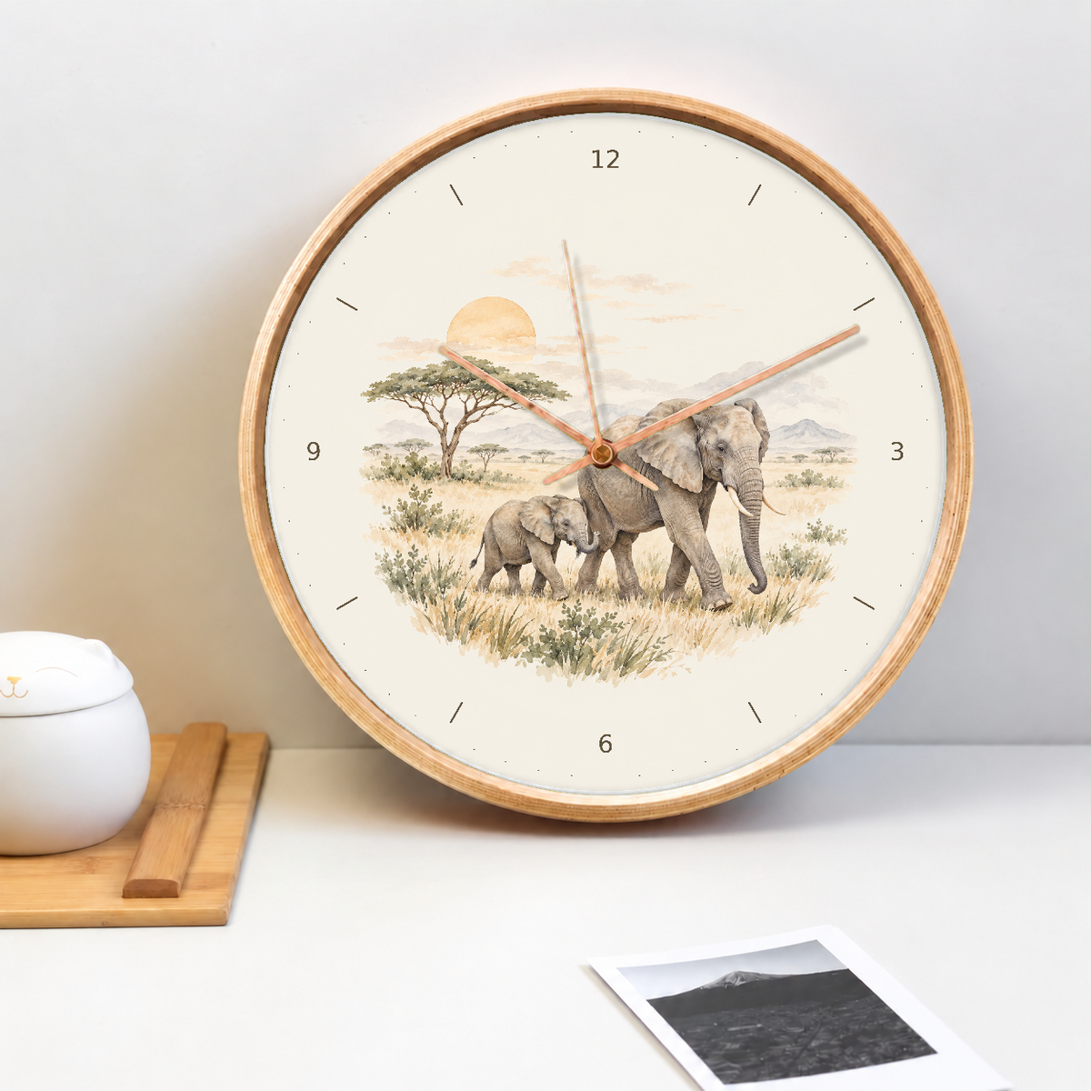 IMAGE_02_Tabletop_-_Elephant_Family_Wall_Clock_30cm_Wooden_Frame_-_WC-A002_-_649310203505.png