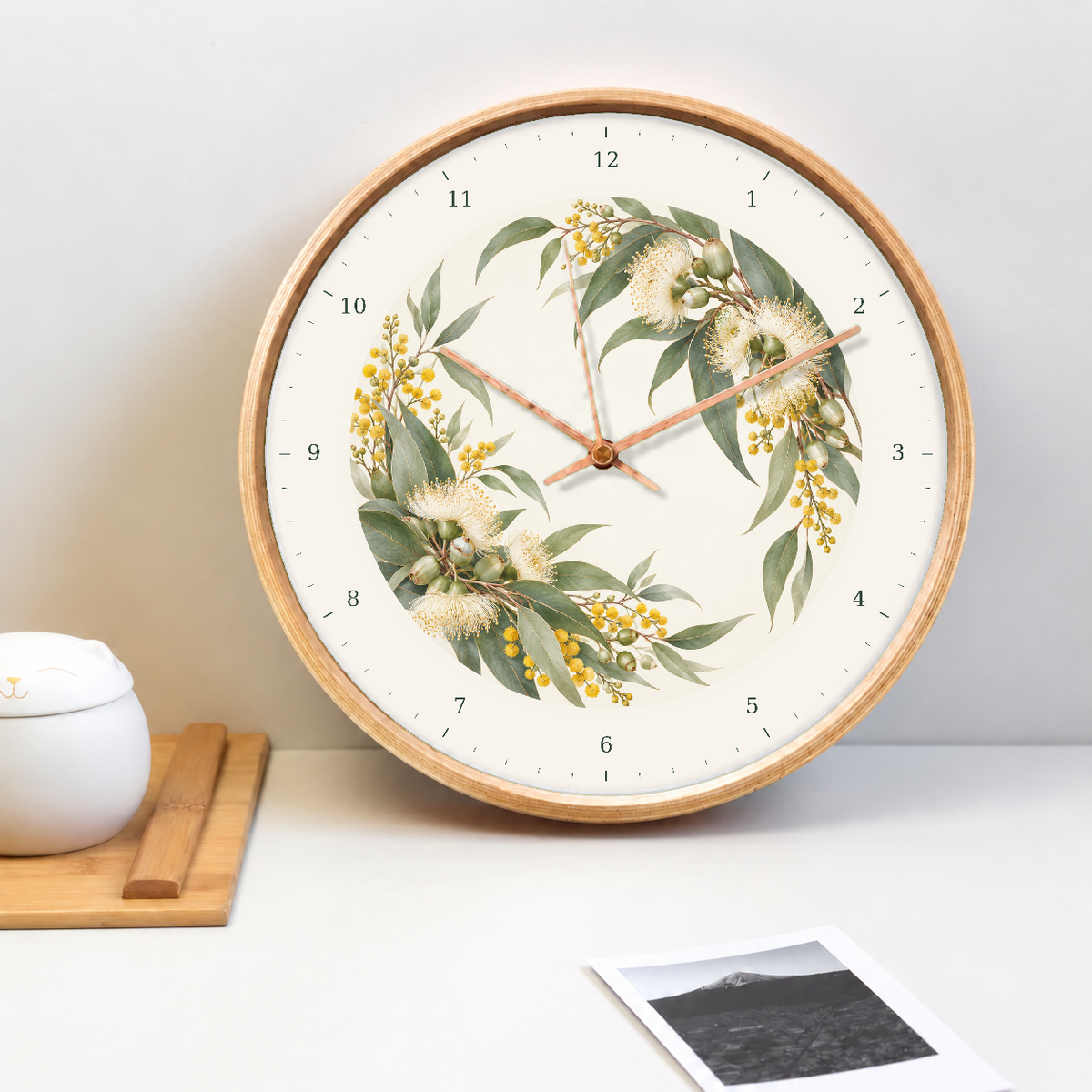 IMAGE_02_Tabletop_-_Eucalyptus_Wattle_Wall_Clock_30cm_Wooden_Frame_-_WC-U024_-_649310203727.png