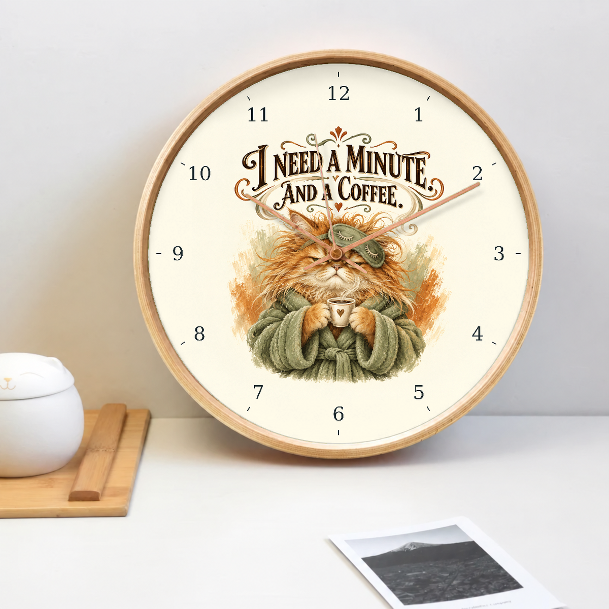 IMAGE_02_Tabletop_-_Funny_Coffee_Cat_Wall_Clock_30cm_Wooden_Frame_-_WC-H054_-_649310204021.png