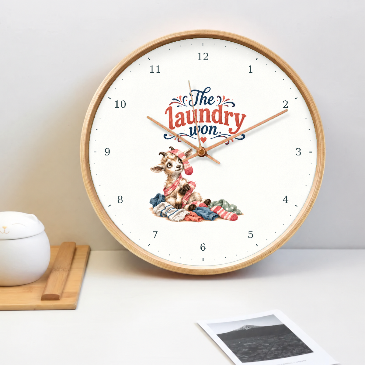 IMAGE_02_Tabletop_-_Funny_Laundry_Goat_Wall_Clock_30cm_Wooden_Frame_-_WC-H072_-_649310204205.png