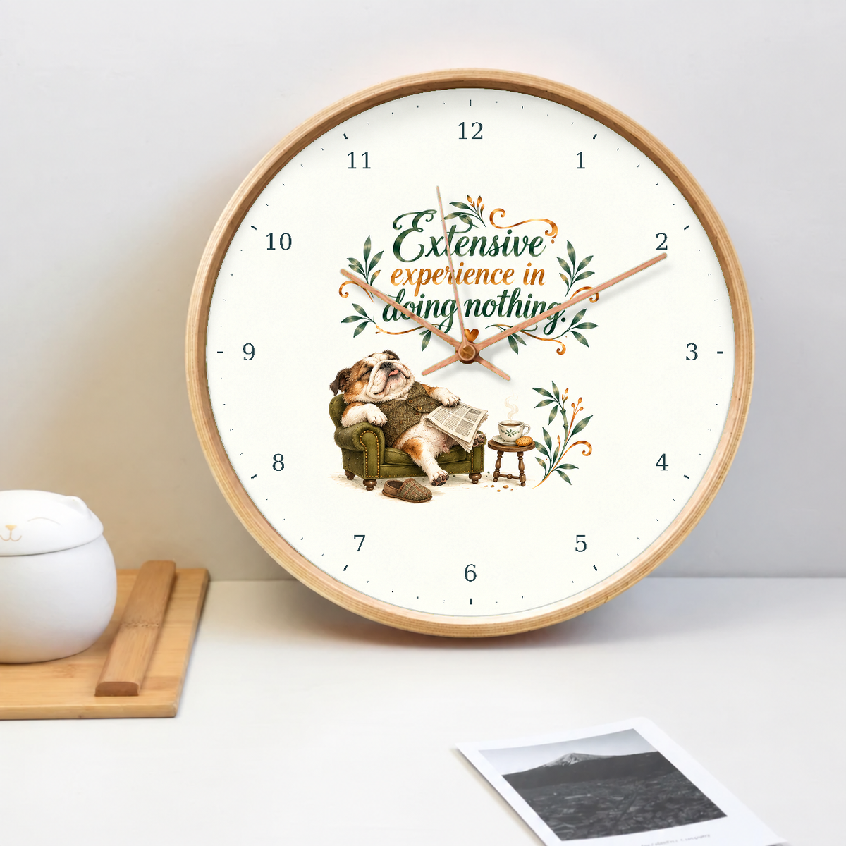 IMAGE_02_Tabletop_-_Funny_Napping_Bulldog_Wall_Clock_30cm_Wooden_Frame_-_WC-H080_-_649310204281.png