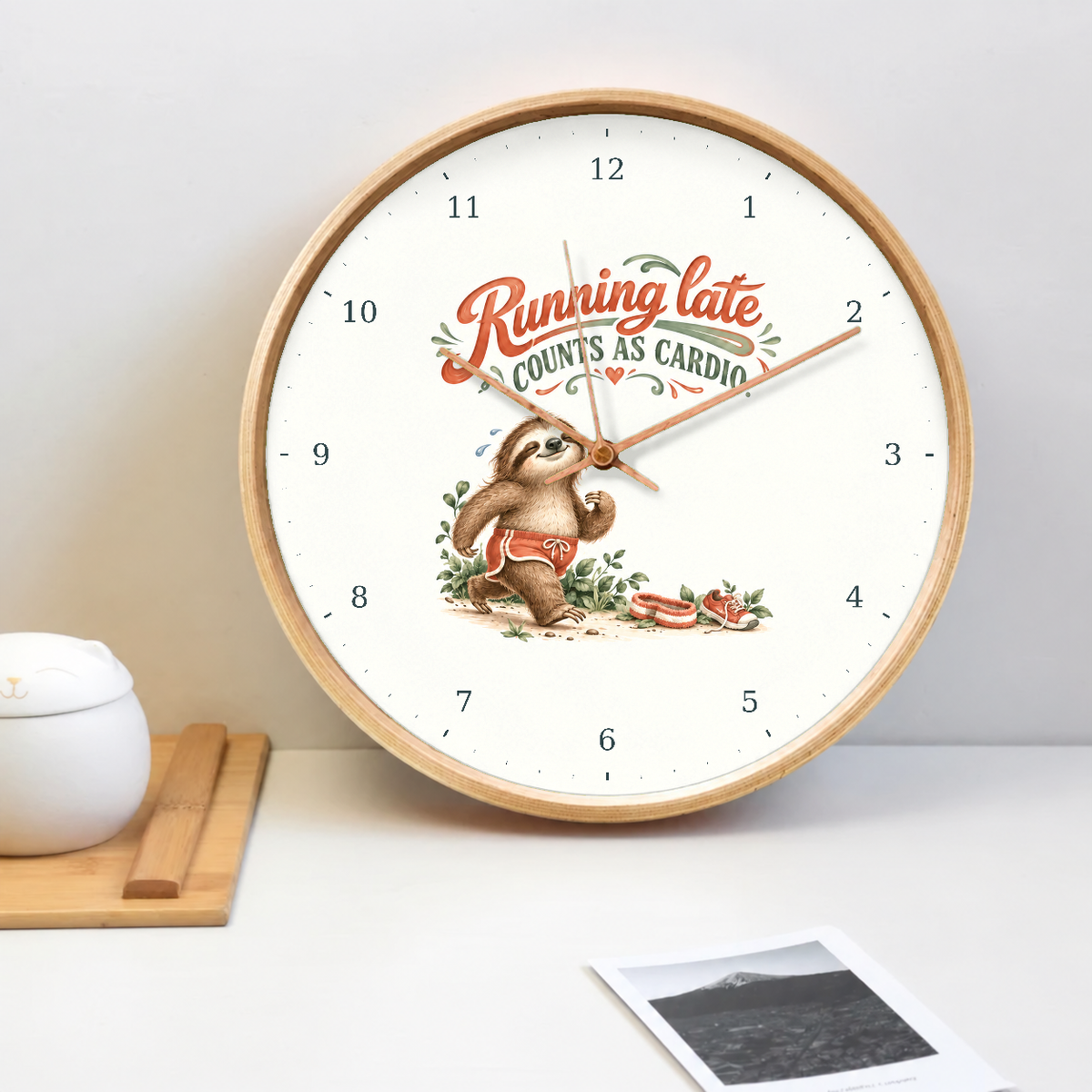 IMAGE_02_Tabletop_-_Funny_Running_Sloth_Wall_Clock_30cm_Wooden_Frame_-_WC-H058_-_649310204069.png