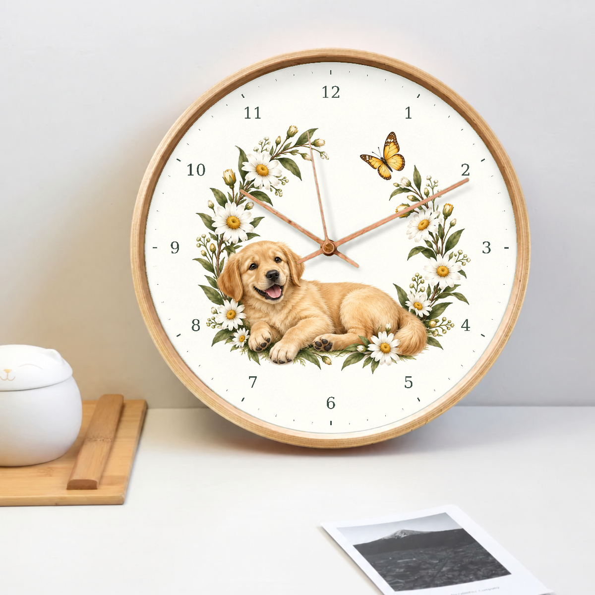 IMAGE_02_Tabletop_-_Golden_Retriever_Wall_Clock_30cm_Wooden_Frame_-_WC-D031_-_649310203796.png