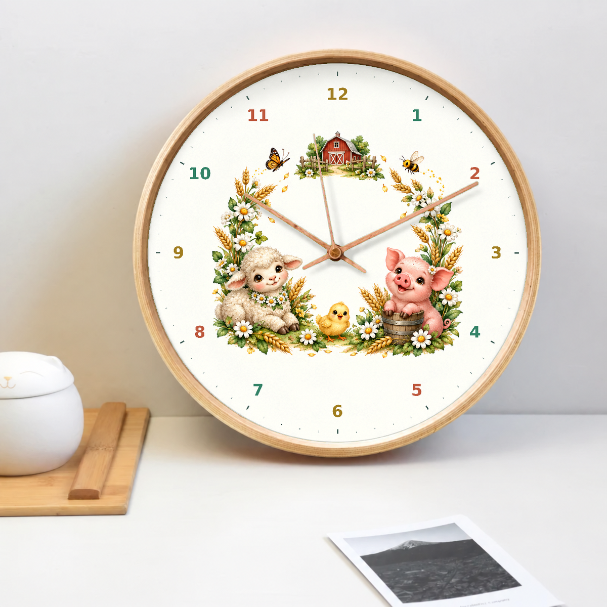IMAGE_02_Tabletop_-_Kids_Farm_Animals_Wall_Clock_30cm_Wooden_Frame_-_WC-K092_-_649310204403.png