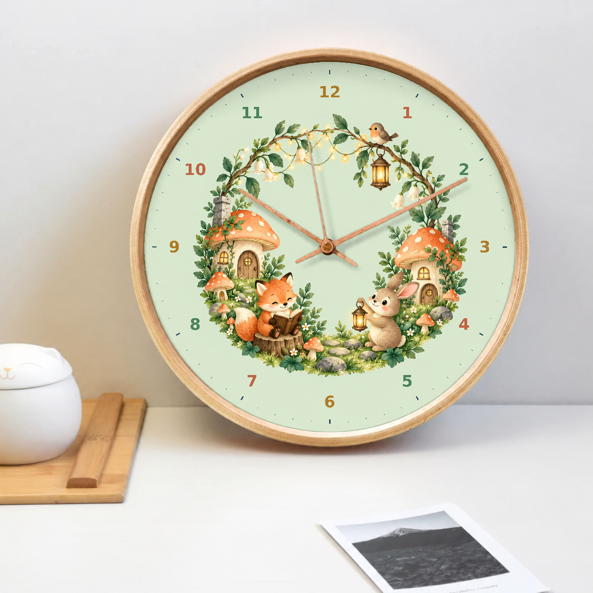 IMAGE_02_Tabletop_-_Kids_Woodland_Village_Wall_Clock_30cm_Wooden_Frame_-_WC-K101_-_649310204496.png