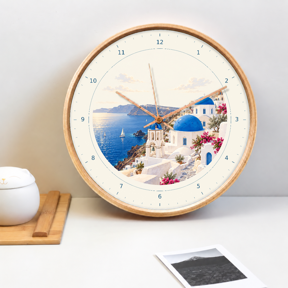 IMAGE_02_Tabletop_-_Santorini_Wall_Clock_30cm_Wooden_Frame_-_WC-T126_-_649310204748.png