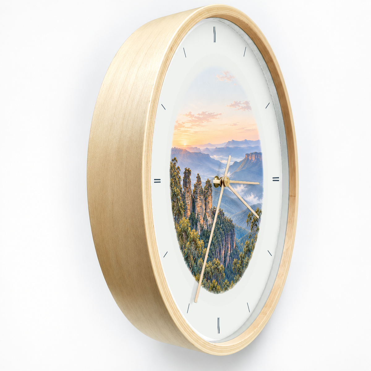 IMAGE_03_Angled_-_Blue_Mountains_Wall_Clock_30cm_Wooden_Frame_-_WC-U028_-_649310203765.png