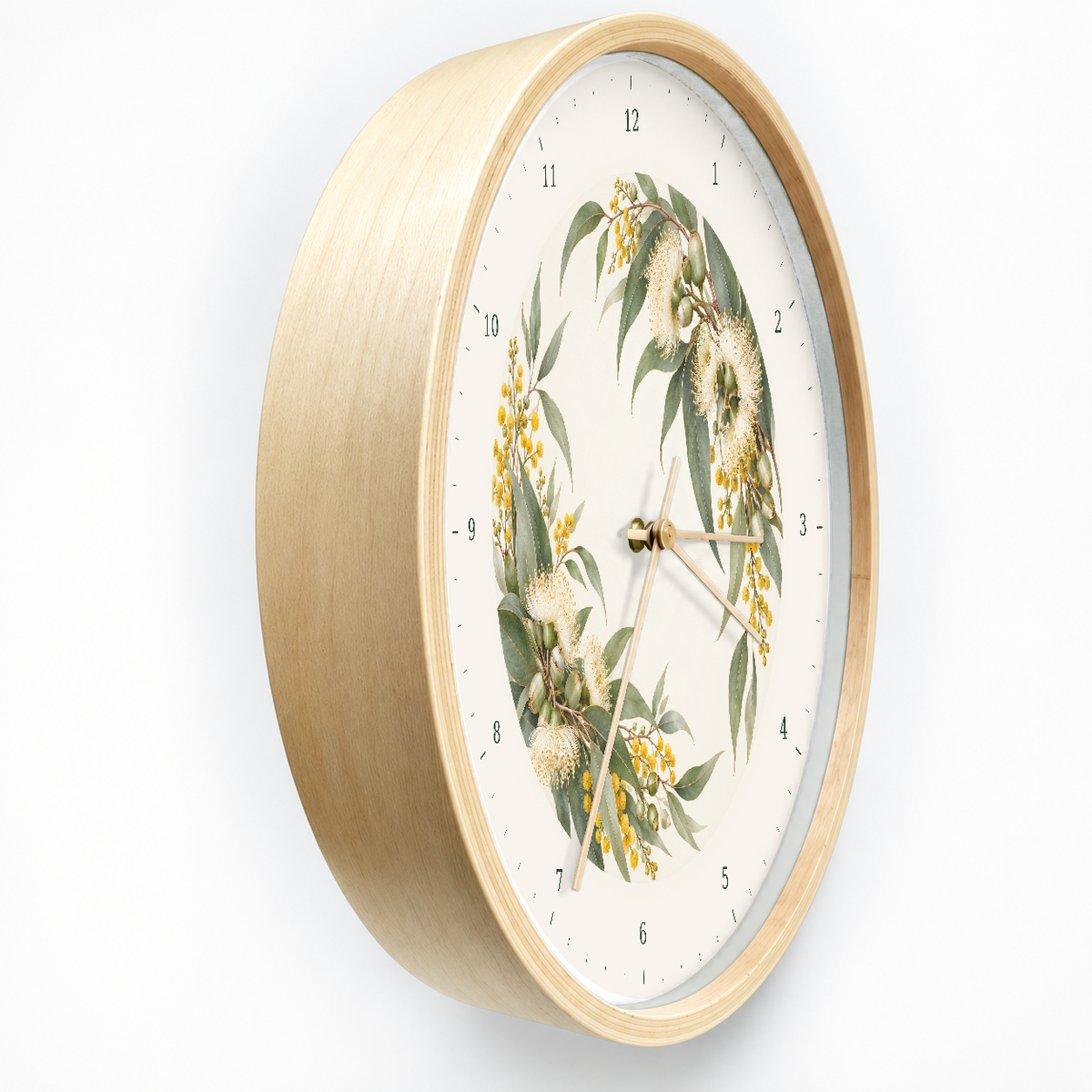 IMAGE_03_Angled_-_Eucalyptus_Wattle_Wall_Clock_30cm_Wooden_Frame_-_WC-U024_-_649310203727.png