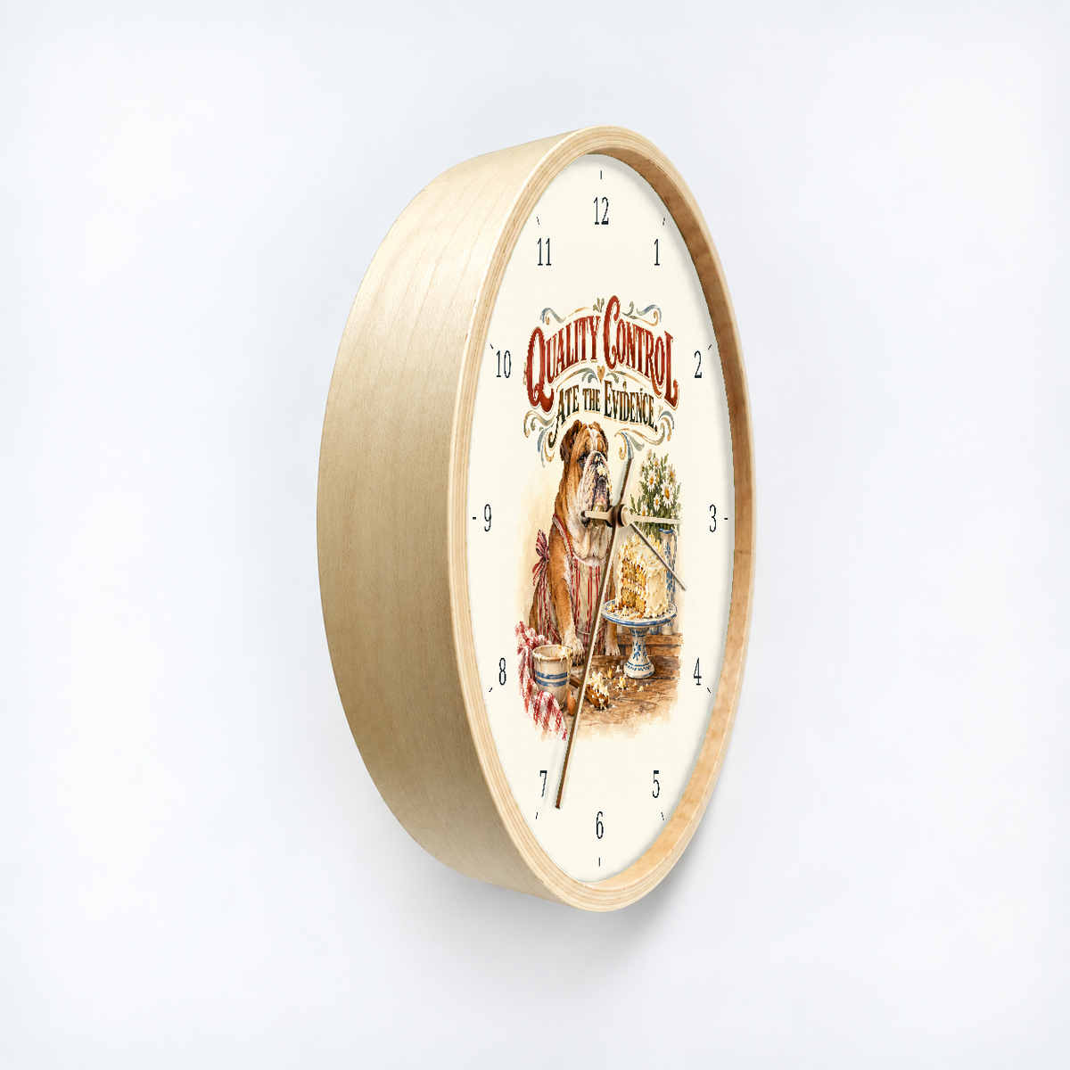 IMAGE_03_Angled_-_Funny_Bulldog_Cake_Wall_Clock_30cm_Wooden_Frame_-_WC-H087_-_649310204359.png
