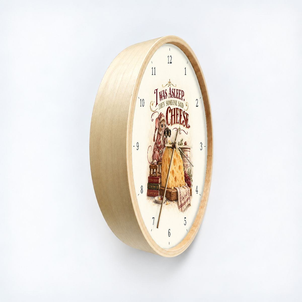 IMAGE_03_Angled_-_Funny_Sleepy_Mouse_Wall_Clock_30cm_Wooden_Frame_-_WC-H068_-_649310204168.png