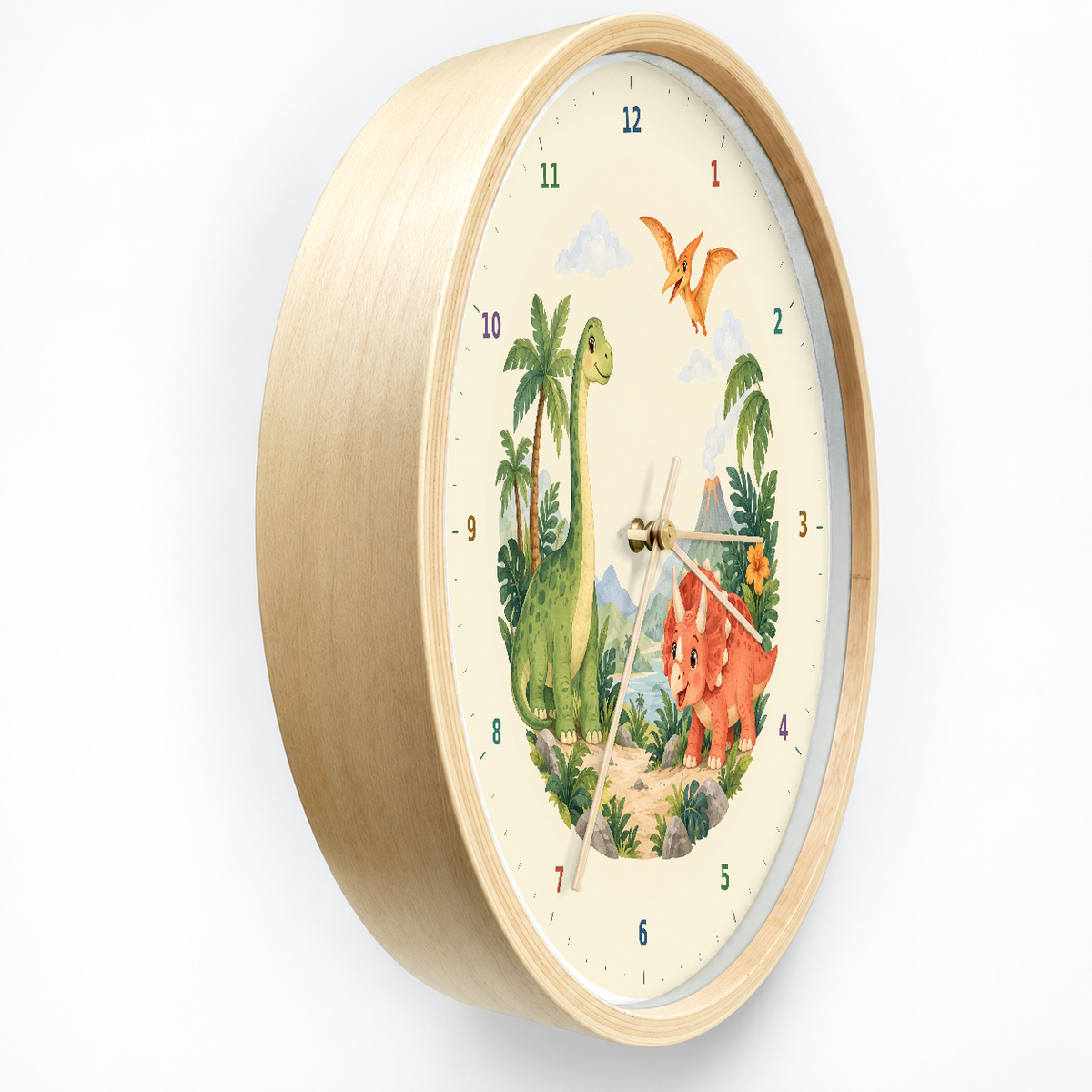IMAGE_03_Angled_-_Kids_Dinosaur_Landscape_Wall_Clock_30cm_Wooden_Frame_-_WC-K117_-_649310204656.png