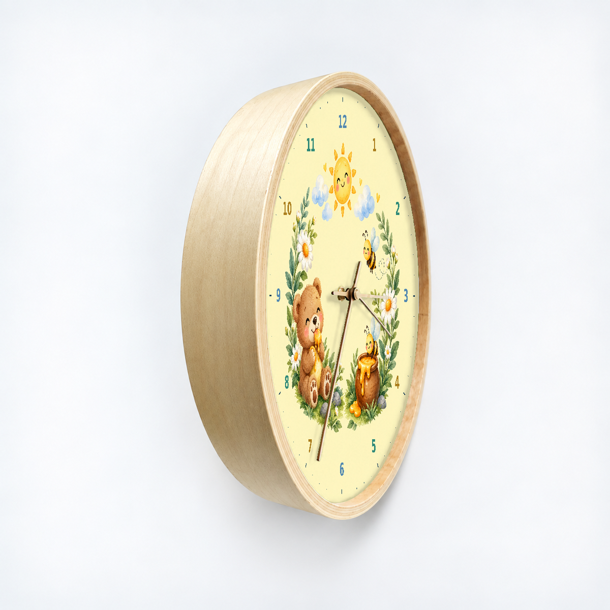 IMAGE_03_Angled_-_Kids_Honey_Bear_Wall_Clock_30cm_Wooden_Frame_-_WC-K106_-_649310204540.png