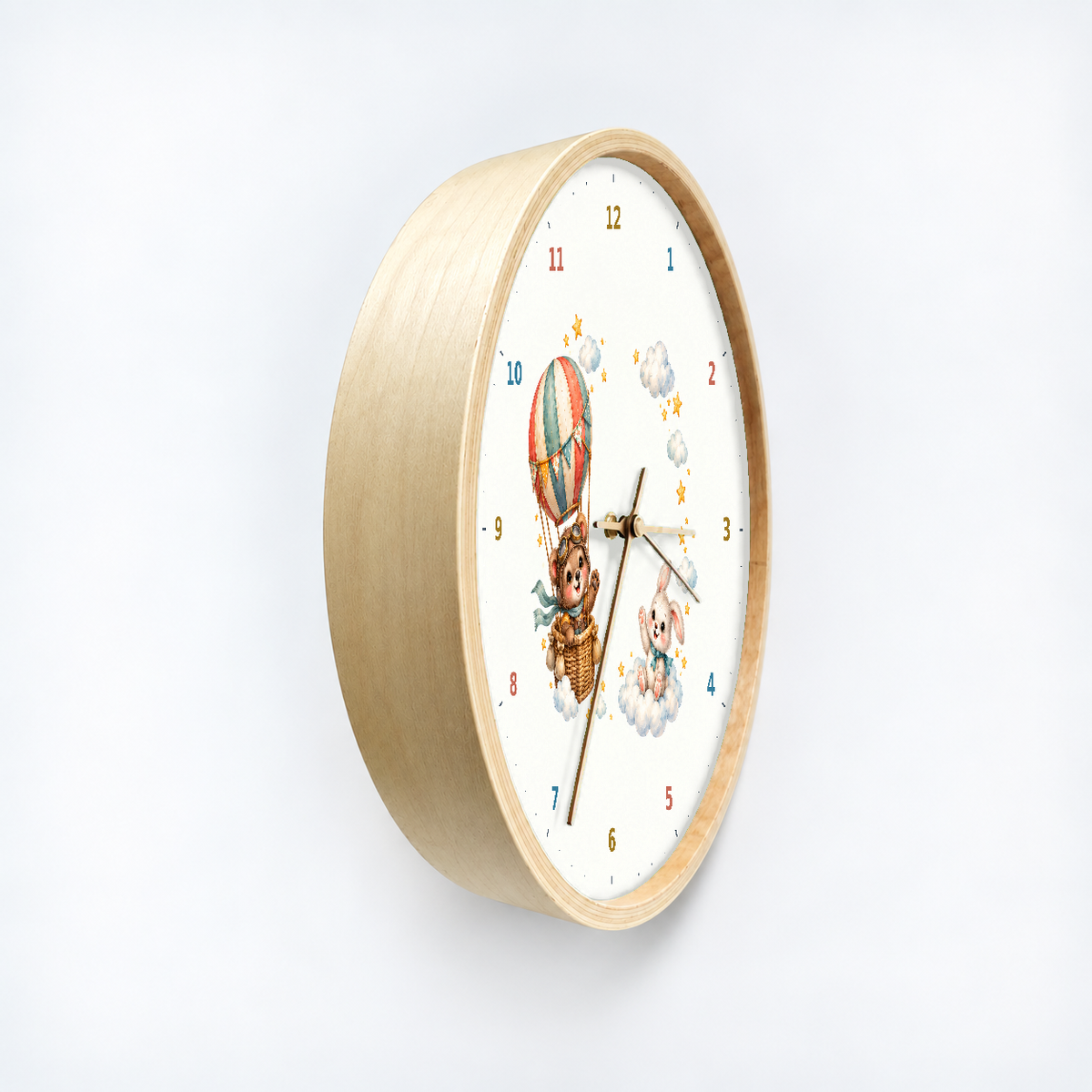 IMAGE_03_Angled_-_Kids_Teddy_Balloon_Wall_Clock_30cm_Wooden_Frame_-_WC-K103_-_649310204519.png