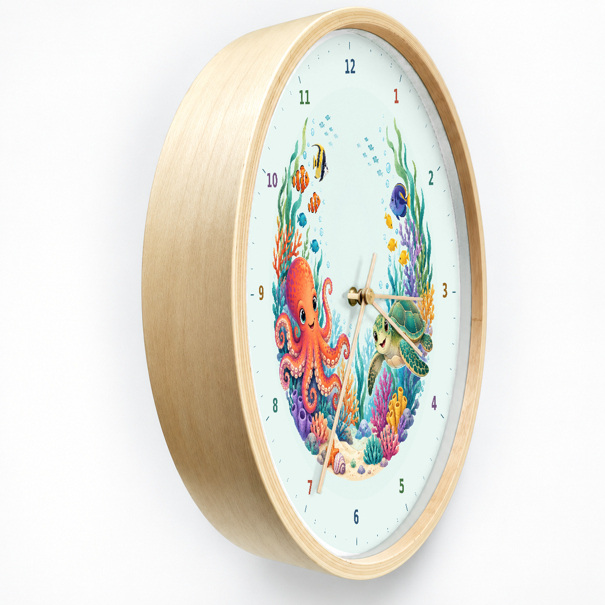 IMAGE_03_Angled_-_Kids_Undersea_Friends_Wall_Clock_30cm_Wooden_Frame_-_WC-K120_-_649310204687.png