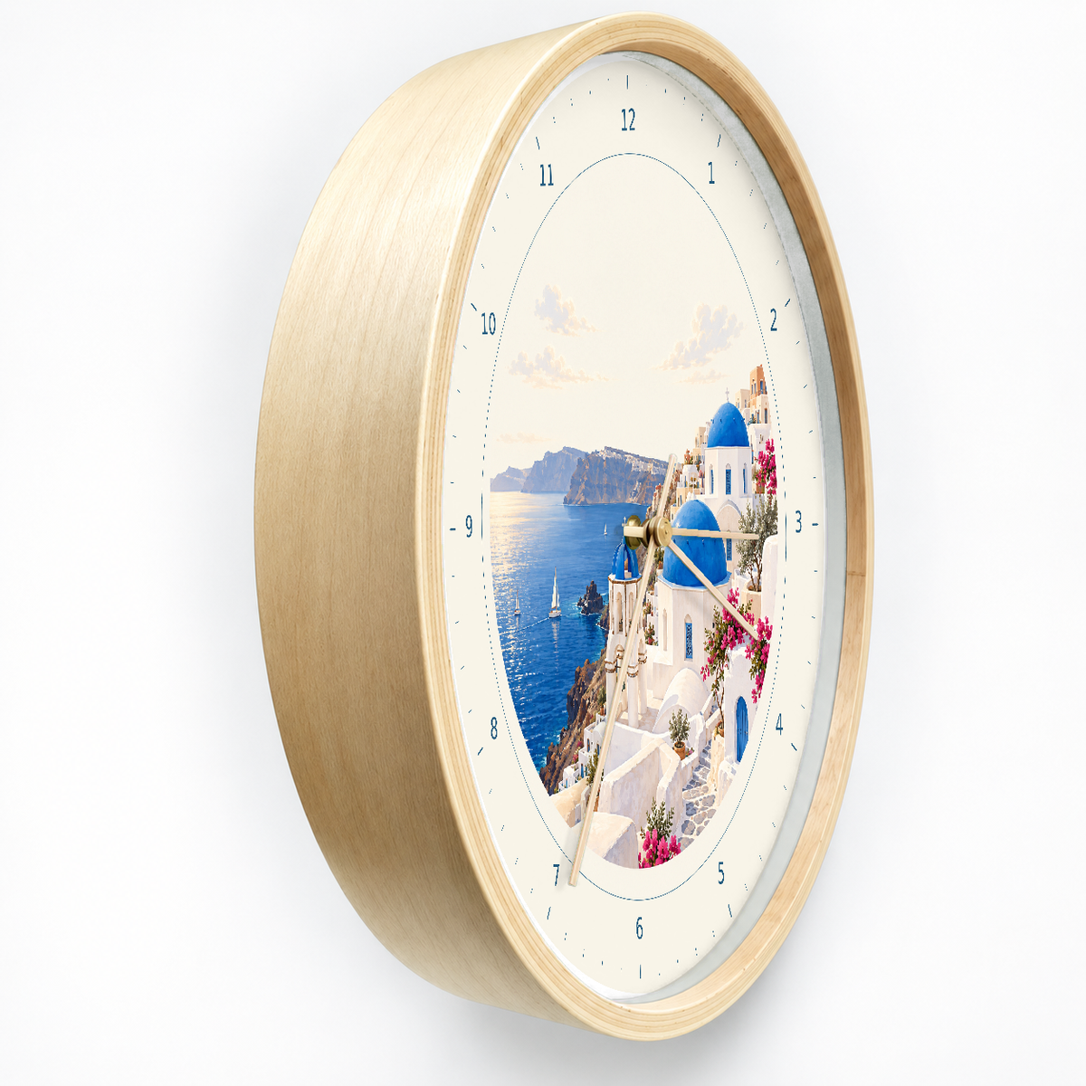IMAGE_03_Angled_-_Santorini_Wall_Clock_30cm_Wooden_Frame_-_WC-T126_-_649310204748.png