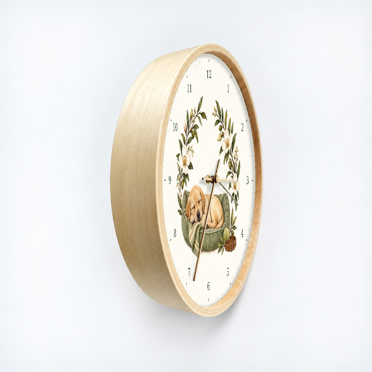 IMAGE_03_Angled_-_Sleeping_Labrador_Wall_Clock_30cm_Wooden_Frame_-_WC-D030_-_649310203789.png