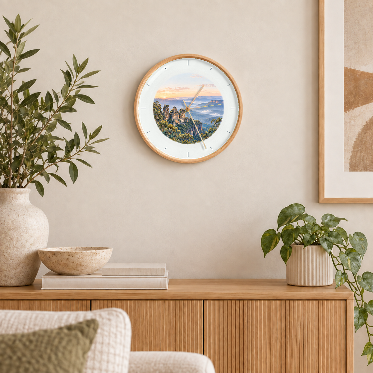 IMAGE_04_Wall_-_Blue_Mountains_Wall_Clock_30cm_Wooden_Frame_-_WC-U028_-_649310203765.png