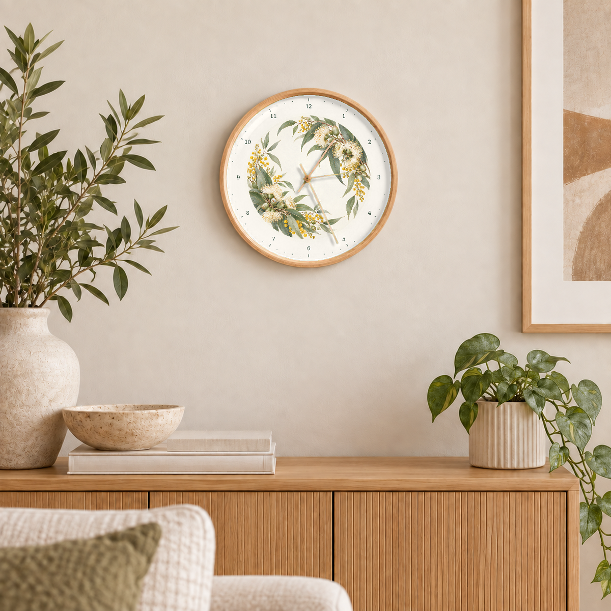 IMAGE_04_Wall_-_Eucalyptus_Wattle_Wall_Clock_30cm_Wooden_Frame_-_WC-U024_-_649310203727.png