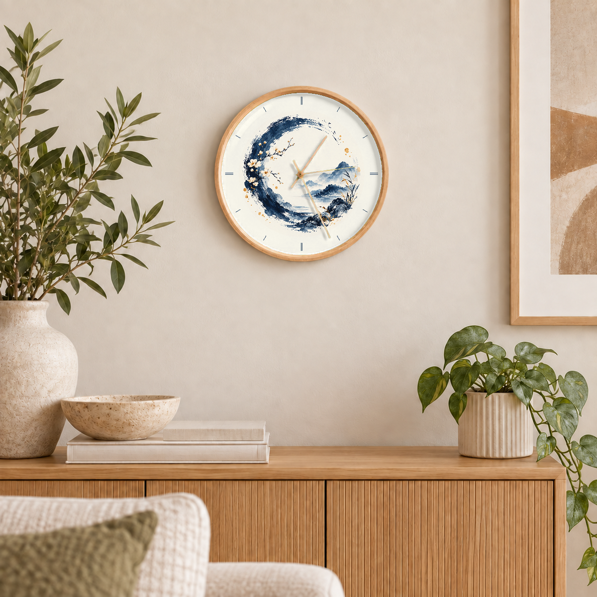 IMAGE_04_Wall_-_Indigo_Mountain_Wall_Clock_30cm_Wooden_Frame_-_WC-F016_-_649310203642.png