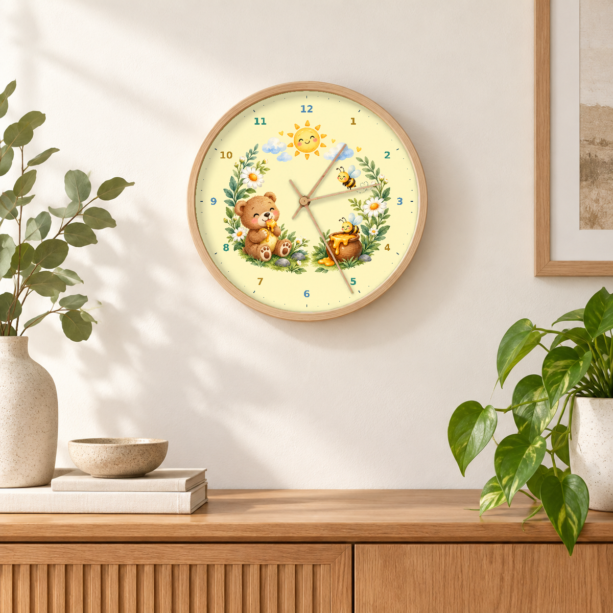 IMAGE_04_Wall_-_Kids_Honey_Bear_Wall_Clock_30cm_Wooden_Frame_-_WC-K106_-_649310204540.png
