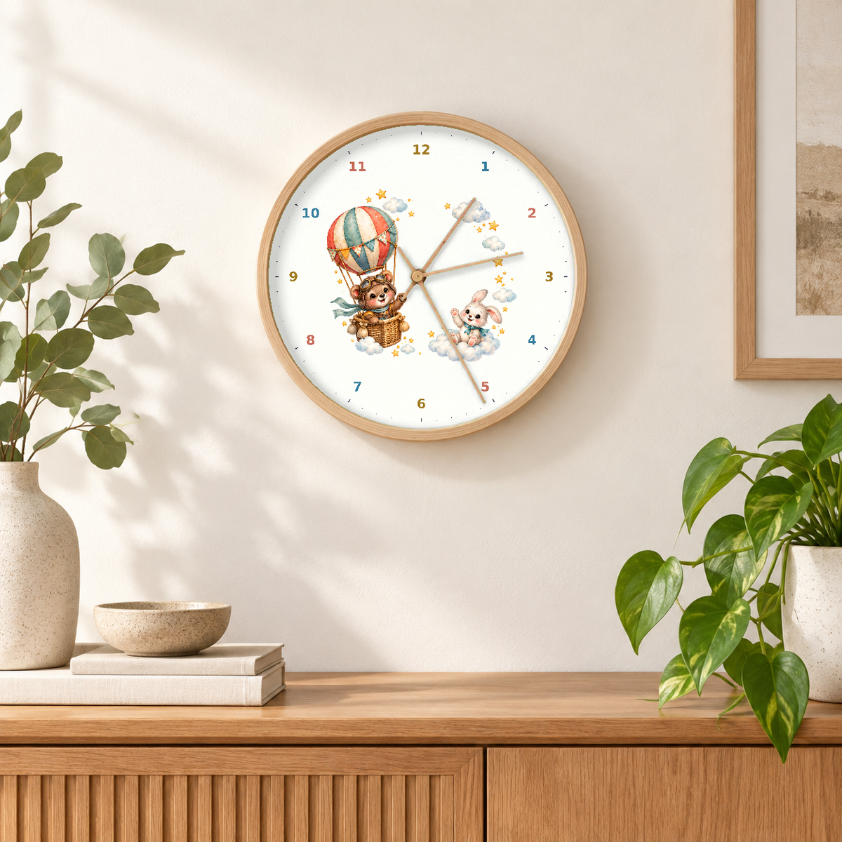IMAGE_04_Wall_-_Kids_Teddy_Balloon_Wall_Clock_30cm_Wooden_Frame_-_WC-K103_-_649310204519.png