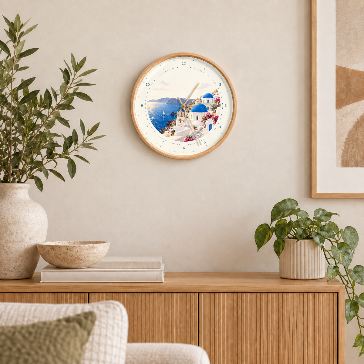 IMAGE_04_Wall_-_Santorini_Wall_Clock_30cm_Wooden_Frame_-_WC-T126_-_649310204748.png