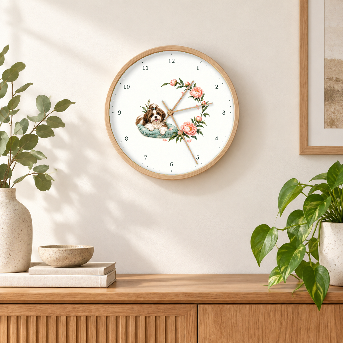 IMAGE_04_Wall_-_Shih_Tzu_Rose_Wall_Clock_30cm_Wooden_Frame_-_WC-D051_-_649310203994.png