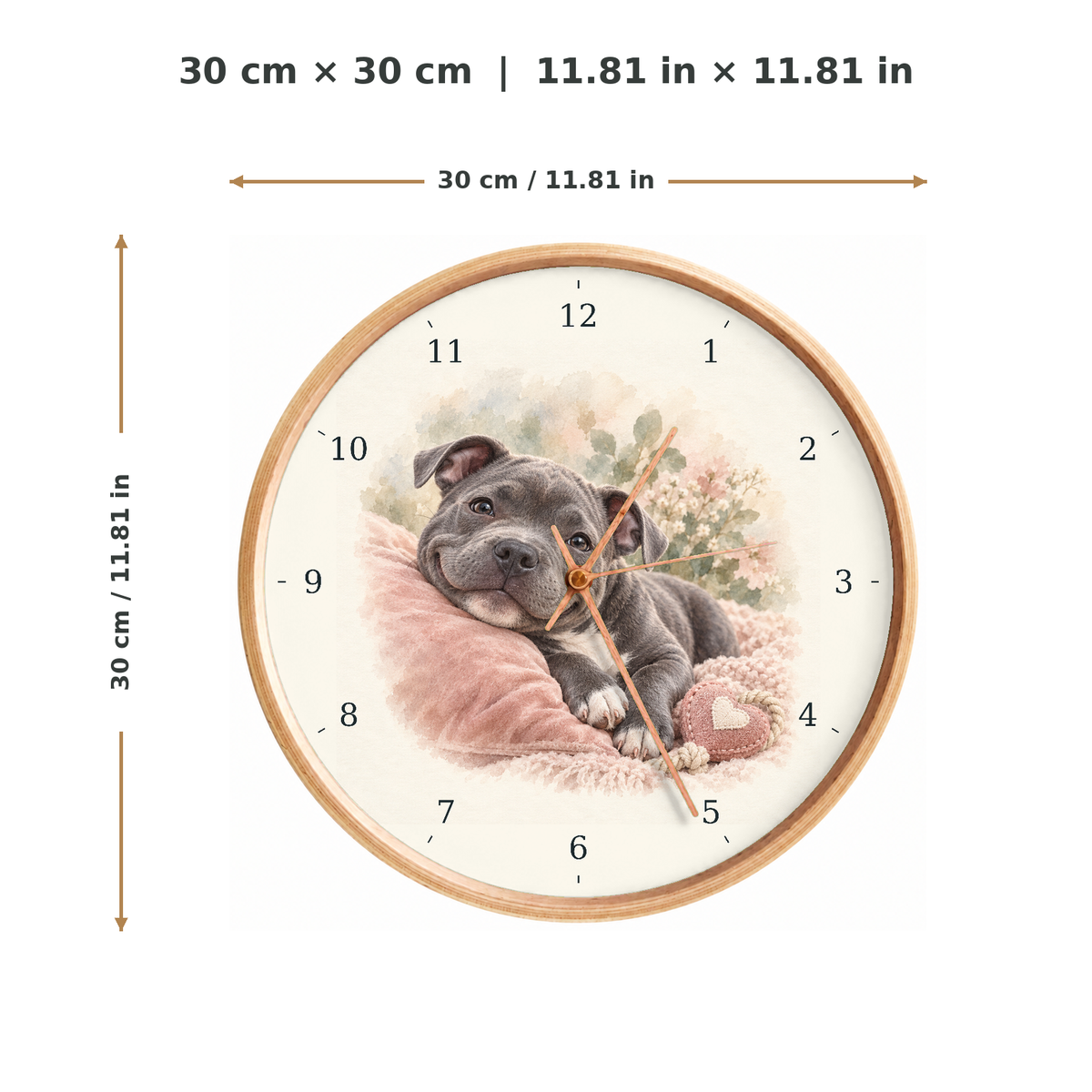 IMAGE_05_Measurements_-_Cosy_Staffy_Puppy_Wall_Clock_30cm_Wooden_Frame_-_WC-D039_-_649310203871.png
